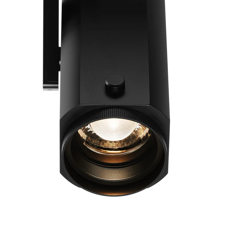 3-phase Adaptor 20W 24W Dimmable Adjustable Focusable Beam Angle COB LED Track Light Black Aluminum Museum 60 97 Modern Cree