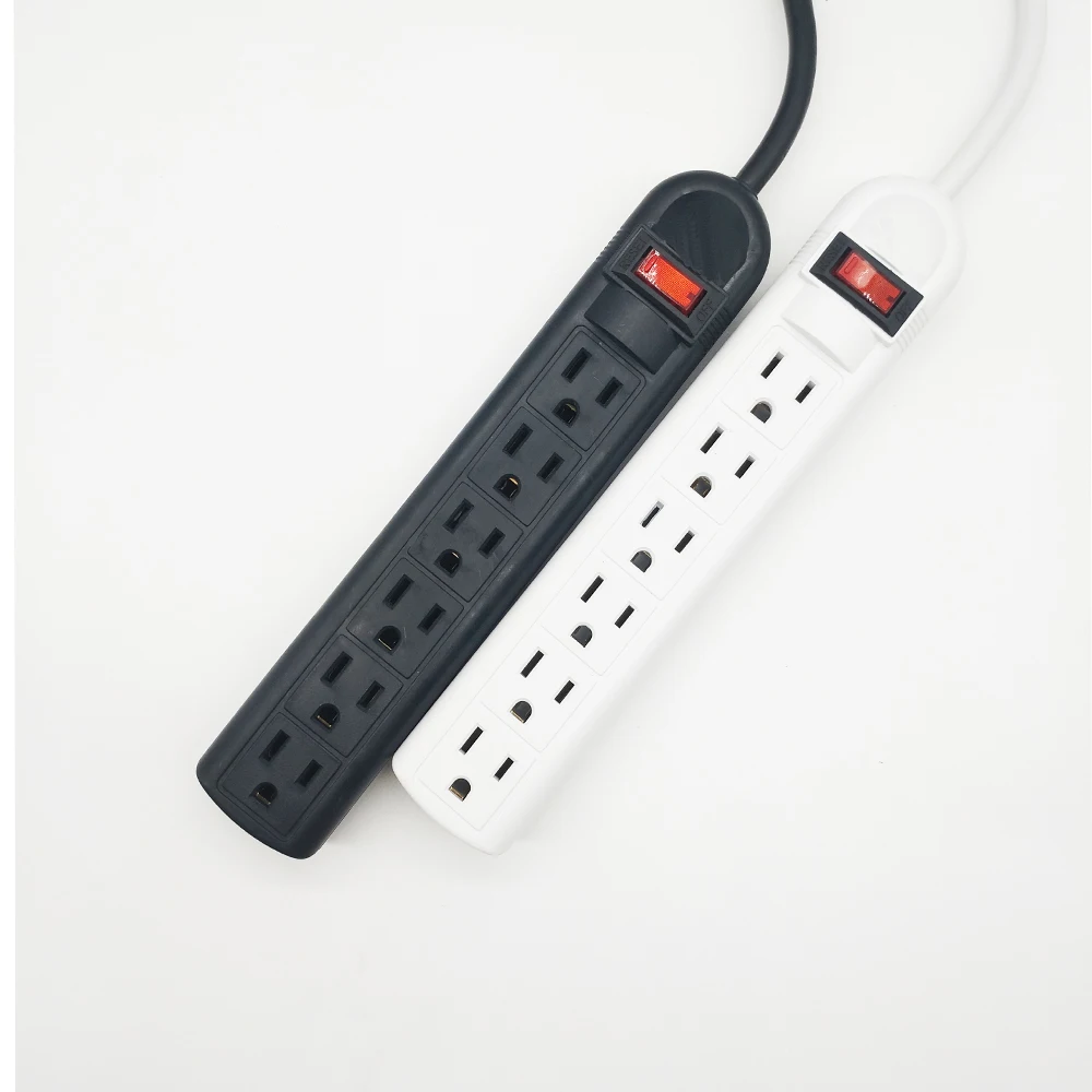 US Type 6 Outlets Surge Protector Power Strip