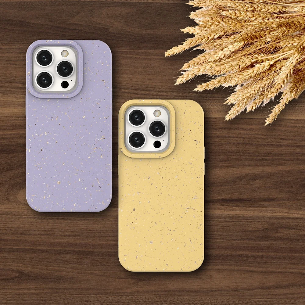 For Iphone 14 Case Ready To Ship GSCASE Wheat Stalk Mobile Cover 100% Biodegradable Phone Case For Iphone 14 Series