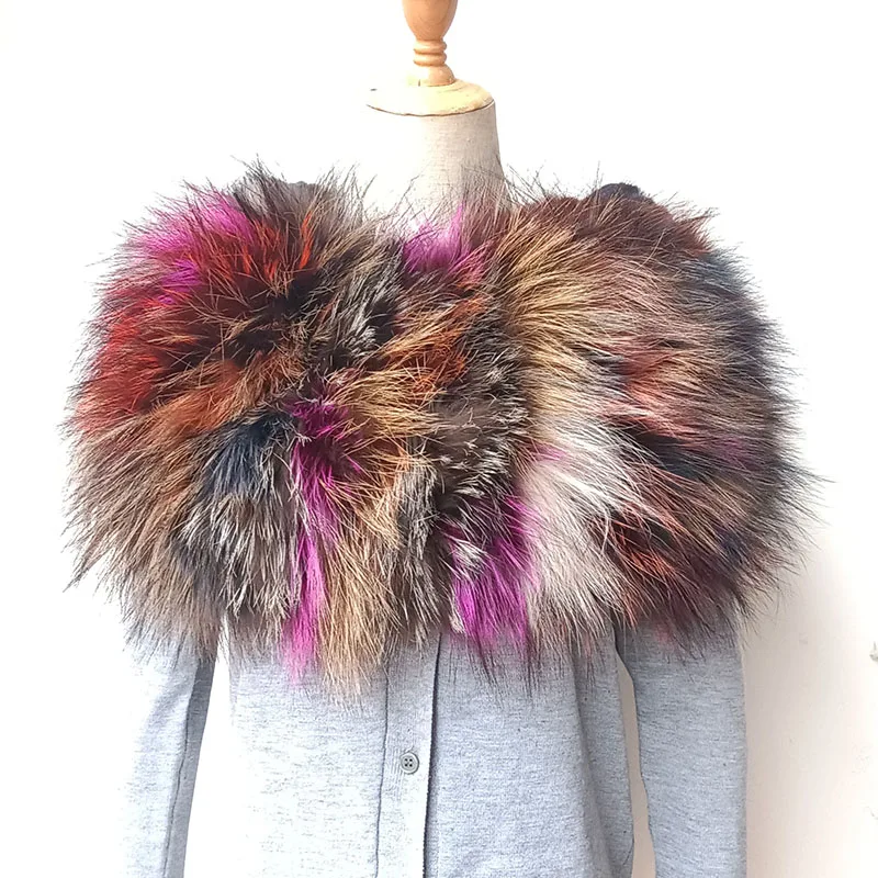 Women Winter Warm Genuine Fox Fur Shoulder Warmer Fashion Luxury Female Genuine Fur Poncho Fluffy Beautiful Natural Fur Scarf