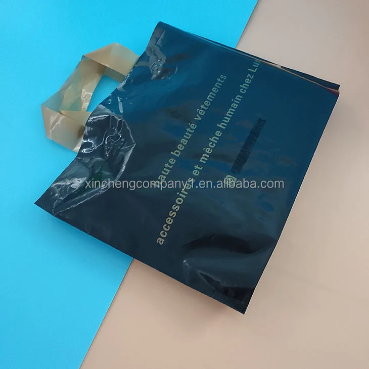 Wholesale Custom Plastic Bags With Logo Recyclable Handle Groceries Business Promotion Shopping Bags