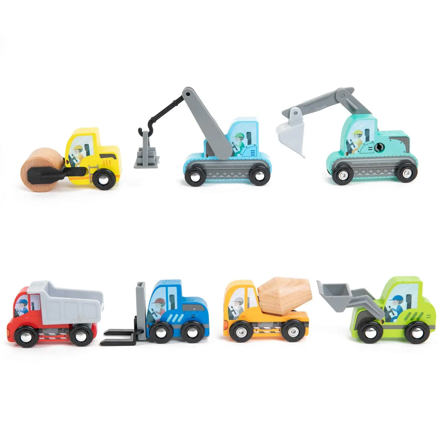 Wooden Toys Wooden Kids Mini Vehicles For Toddlers Compatible to Thomas Train Toys Railway Major Brands Construction Toy Cars