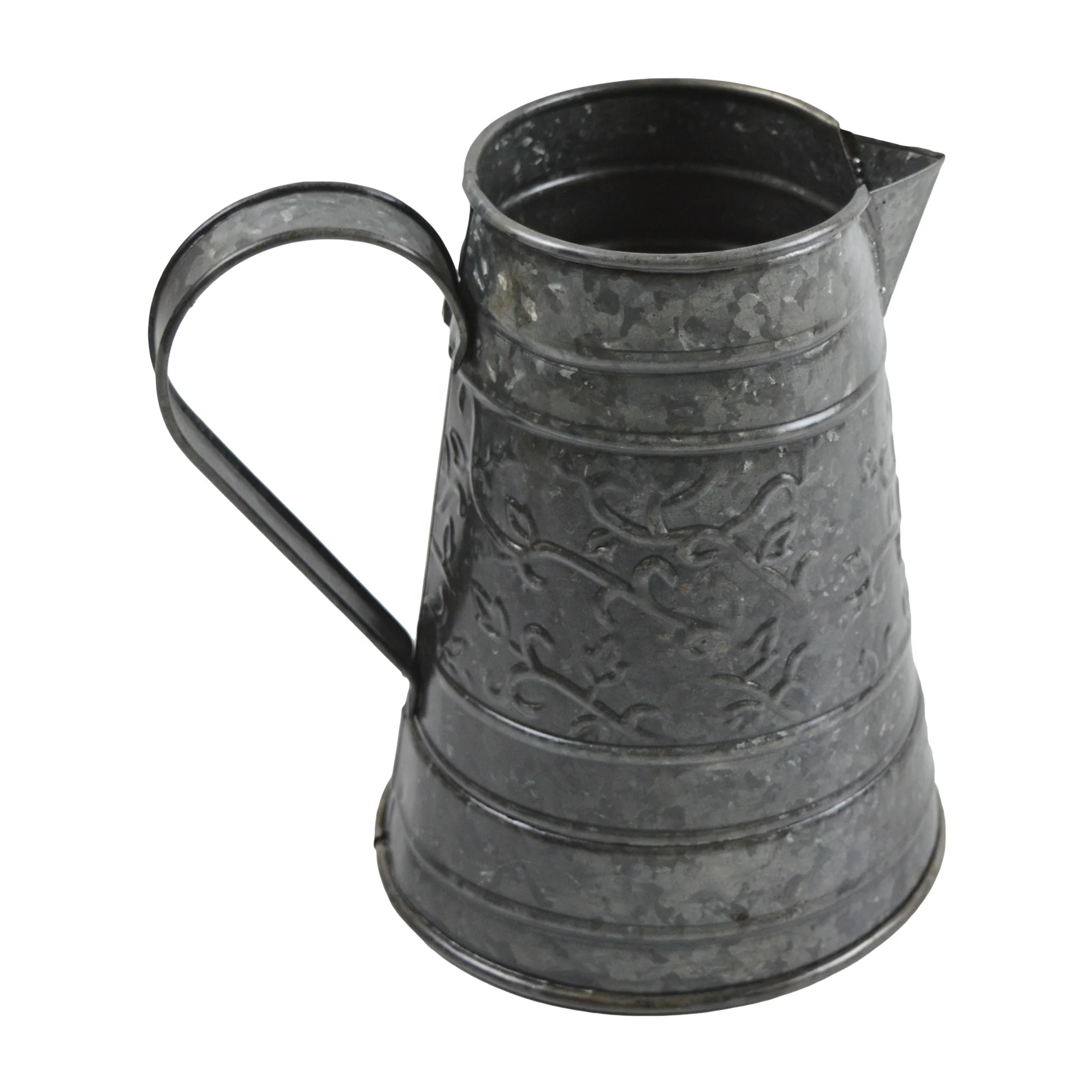 Antique Metal Iron Watering Can Outdoor Decor Green Plant Design Lacquer Finishing Design Water Storage Cans