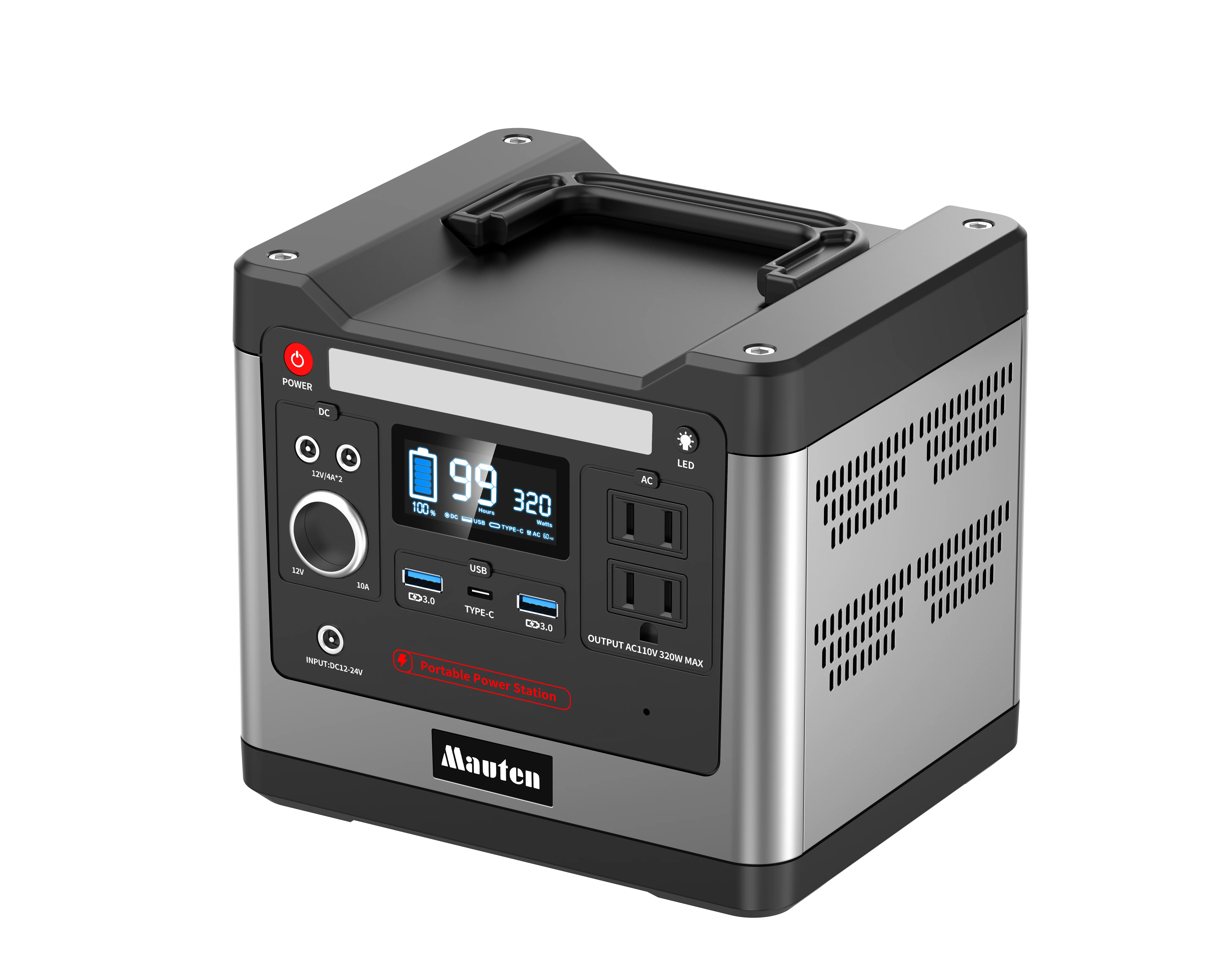 Портативный солнечный генератор 307WH/96000mah 110/220V литий-железо-фосфат