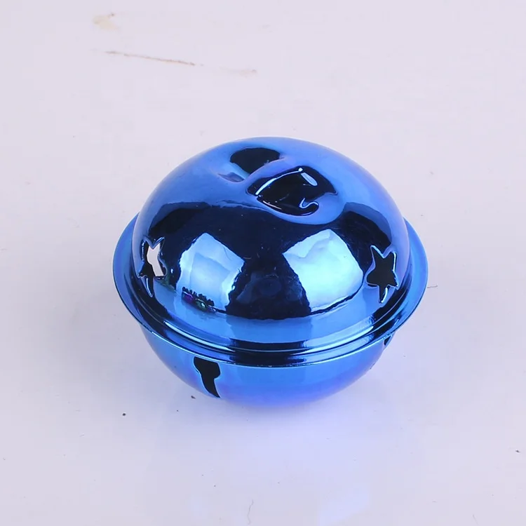 40mm Multi-Colored Christmas Shiny Bells DIY Metal Jingle Bells for Festival Party Decorations Jewelry Making Dog Doorbells