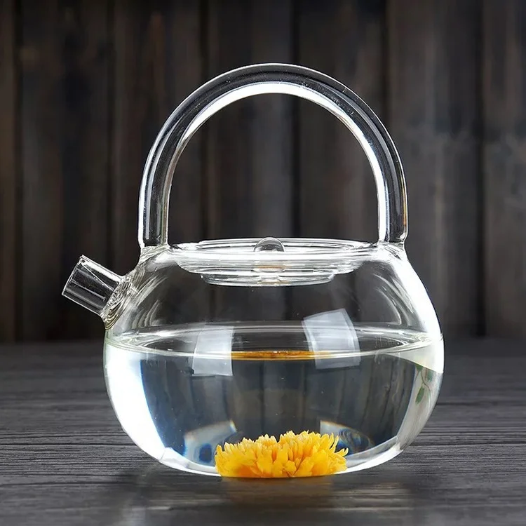 Wholesale New Product Clear Glass Teapot Borosilicate Glass Tea Pot