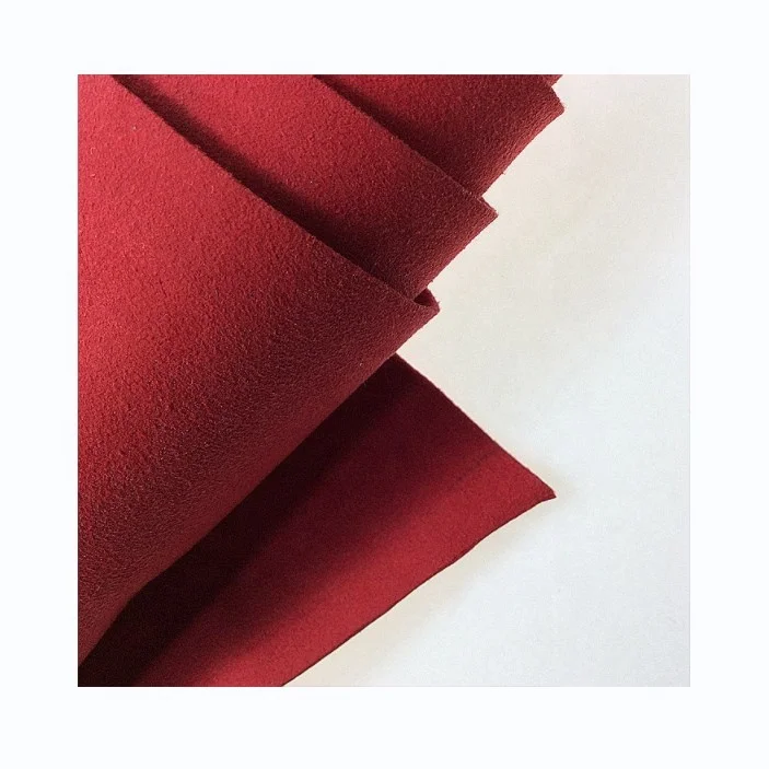 thick red suede leather price, microfiber suede leather for shoes apron and phone case
