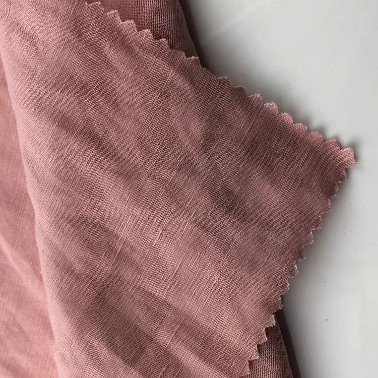 popular products 2020 wujiang plain dyed twill linen tencel fabric for garment