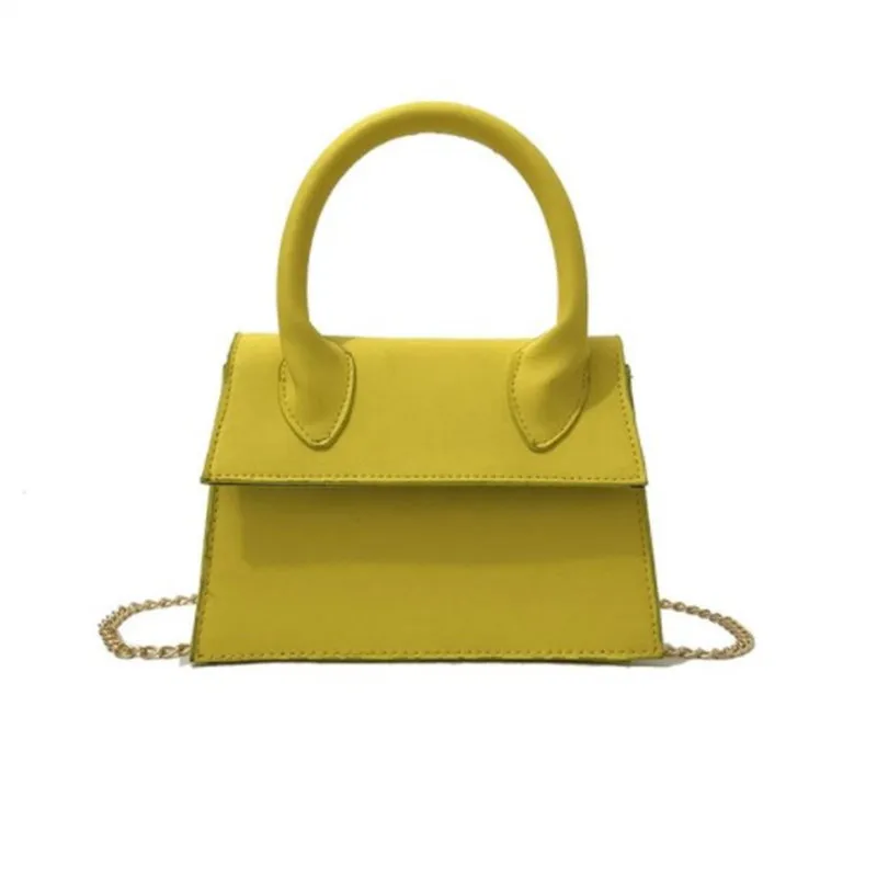 Korean New Trendy Simple Classic Candy Color Leather Girls Crossbody Shoulder Bag Lady Mini Purses and Handbags