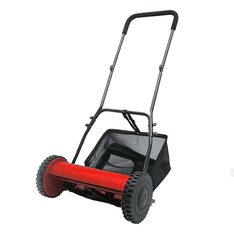 12/16inch Hand Push Propelled Reel Lawn Grass Mower Manual Lawnmower Gardening Tool and Equipment Yard Bee Farm
