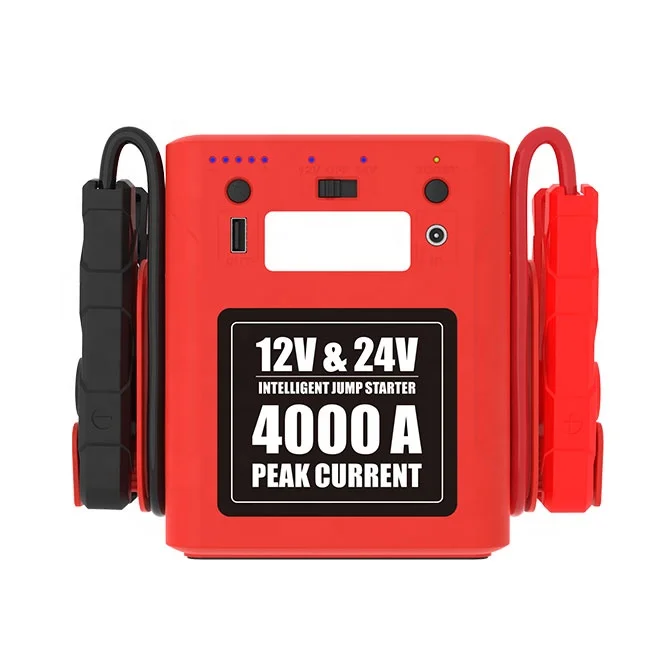 Heavy Duty Jump Starter 24V multi function 4000A peak safety protection lithium-ion battery