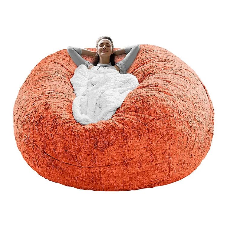 Free Samples Oversized Huge Recliner Sofa Fat Sac Bean Bag Chair Modern Extra Large Fur Bed Bean Bag Couch Seat Without Filling