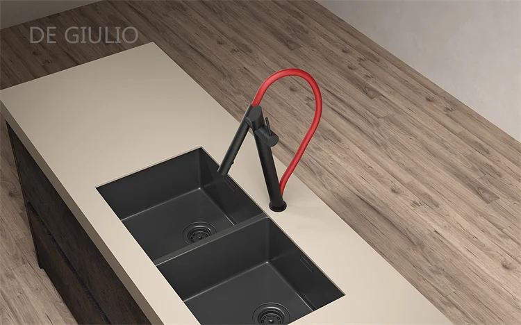 New Design Dual function sprayer pull out kitchen faucet gun metal hot cold mixer kitchen faucet