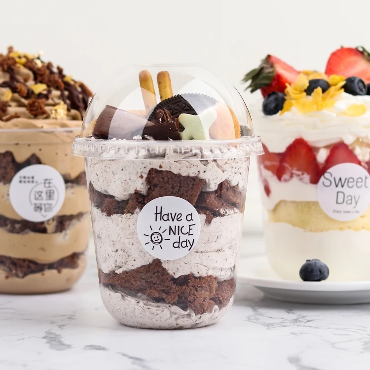 360 мл Bobo cup чашка для молока чая 95 калибр U-образная пластиковая одноразовая кексов десертов