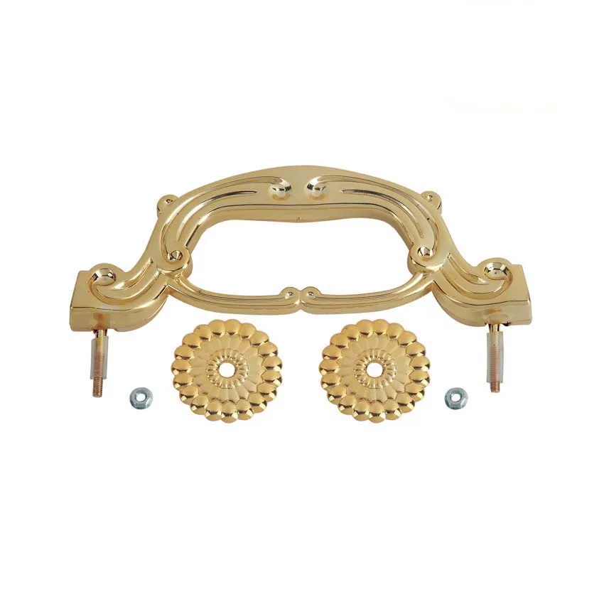 JS-H9009 European Style Adult Cremation Coffin Accessories with Metal Handle Zinc & Plastic Material