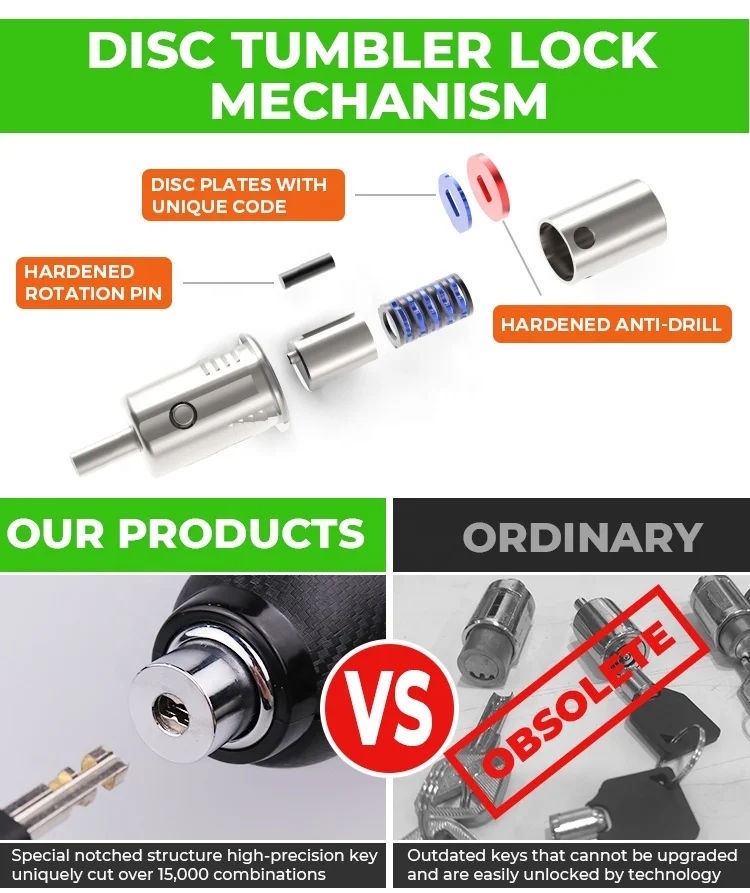 Factory Outlet Lock For Scooter Anti Theft Bike Handle Lock Grip Lock Motorcycle