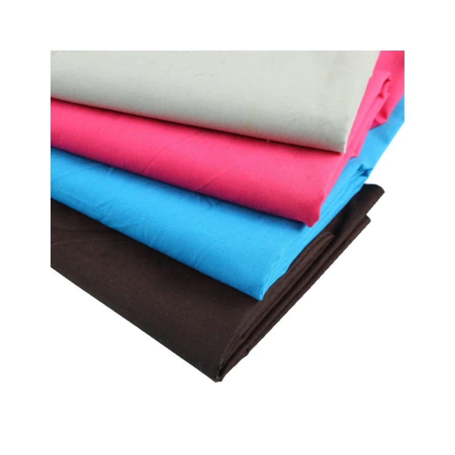 fashion fabric Customize textile materials t/c 90/10 Poplin fabric Plain Dyed Woven 45*45 110*76