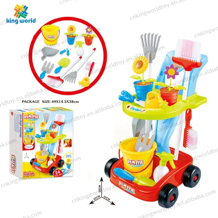 Kids Play House Garden Cleaning Toy Set 12 Piece Set Outdoor Toys Gardening Tools Toys