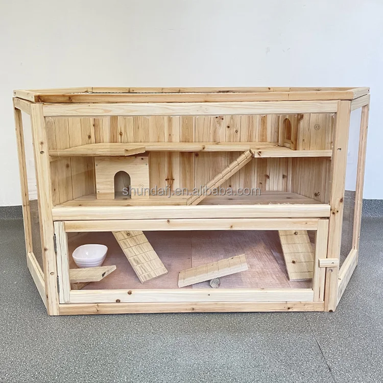 Деревянная клетка для хомяка