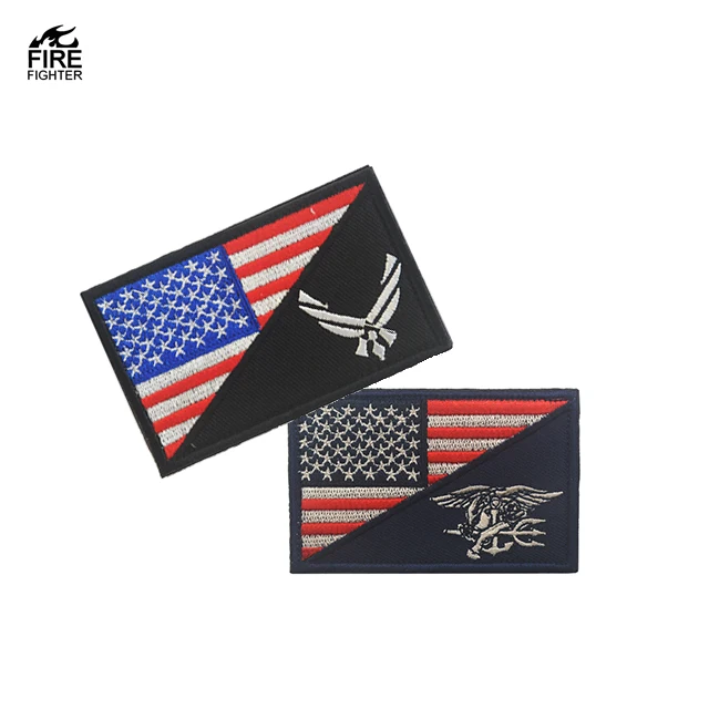 High Quality Factory Hot Sales US Navy Tactical Clothing Applique For Cloth Embroidery Patches With Fasteners For Clothing