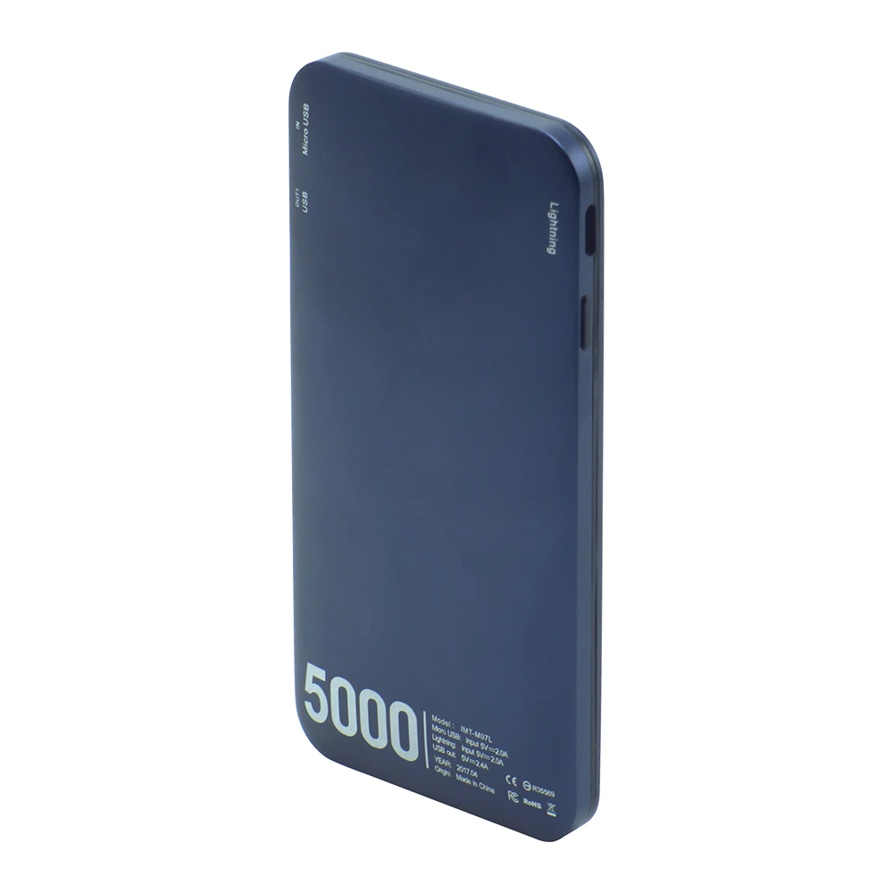 
Low Price Portable 5000mAh Universal Power Bank for iPhone 5s/6/7/8/X 