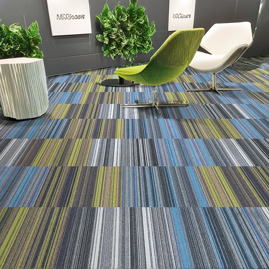 PP Carpet Tiles Modern Washable PVC Backing Modular Carpet for Home Commercial Office Factory Available