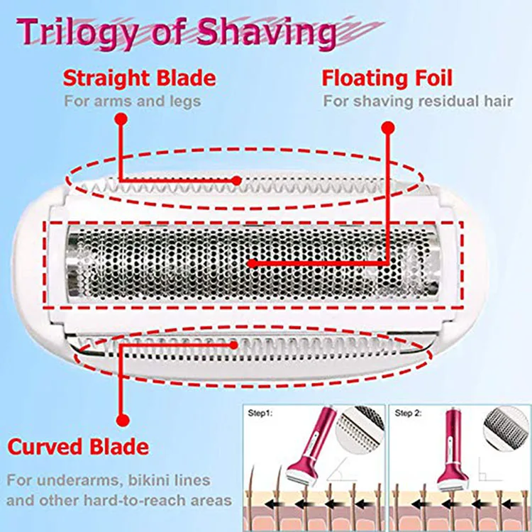 Private Label Body and Face Shave four piece Women Safety Shaving Razor