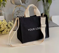 Wholesale canvas tote bag for logo reusable canvas tote bag Eco-friendly canvas shopping bag for woman
