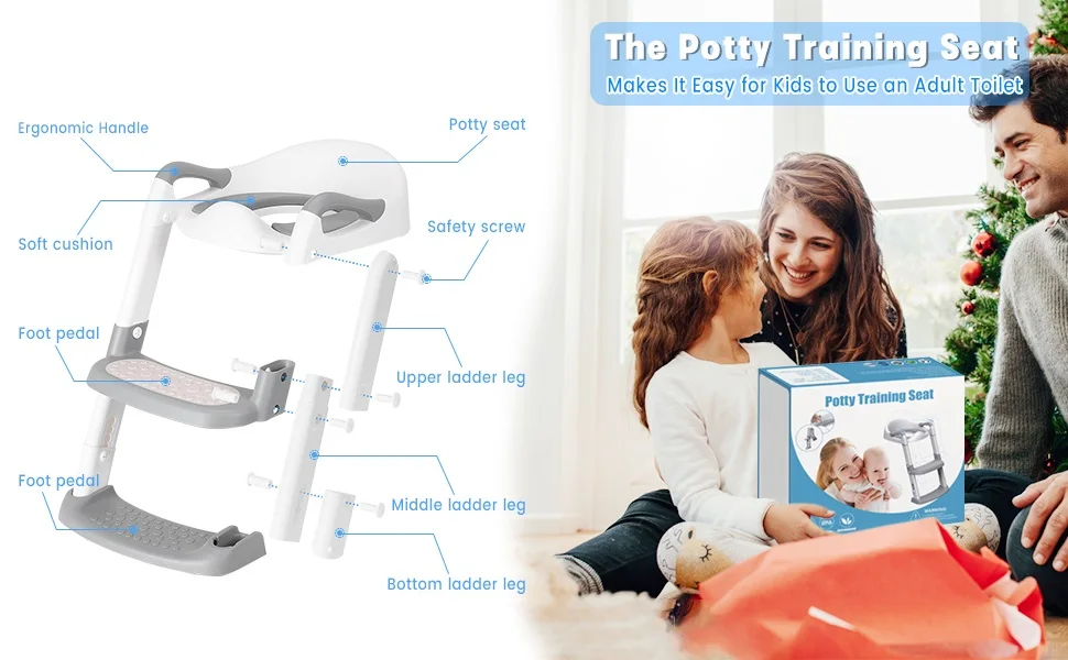 Wholesale 3 in 1 Potty Training Seat Toddler Toilet Seat Potty Ladder With Step Stool Ladder For Children Training Potty
