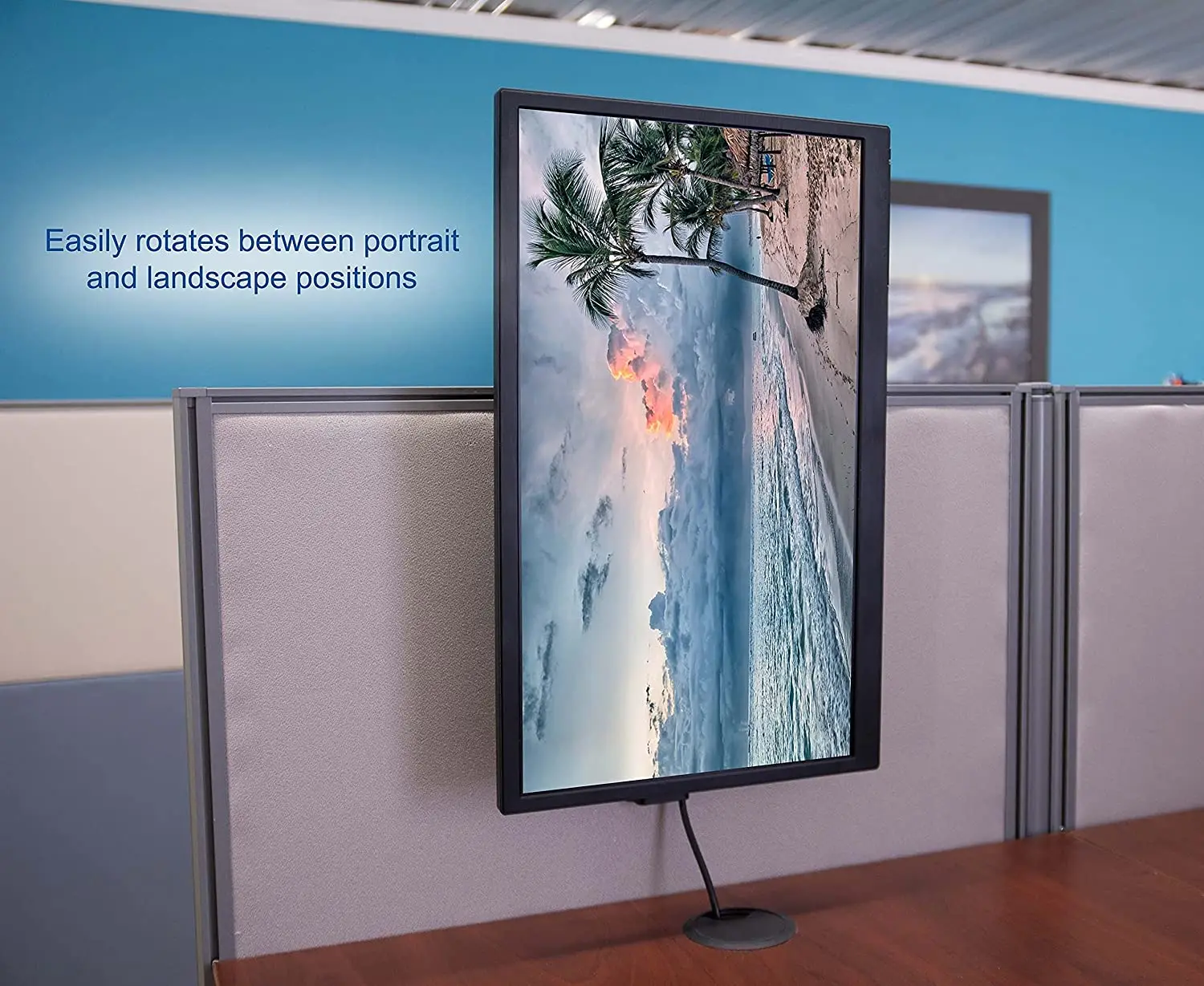 MG Height Adjustable Office Cubicle Bracket VESA Monitor Mount Clamp type for 17 to 32 inch monitors