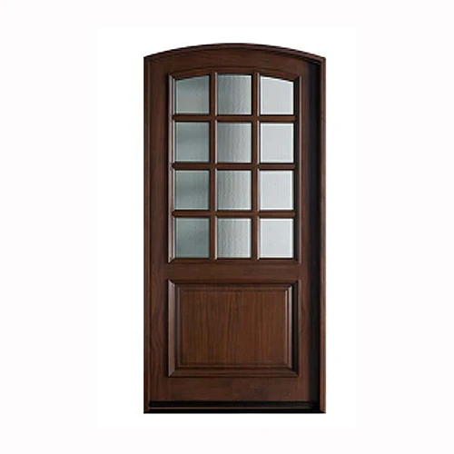 cheap french mahogany natural wood double front doors arched wood entry doors with glass