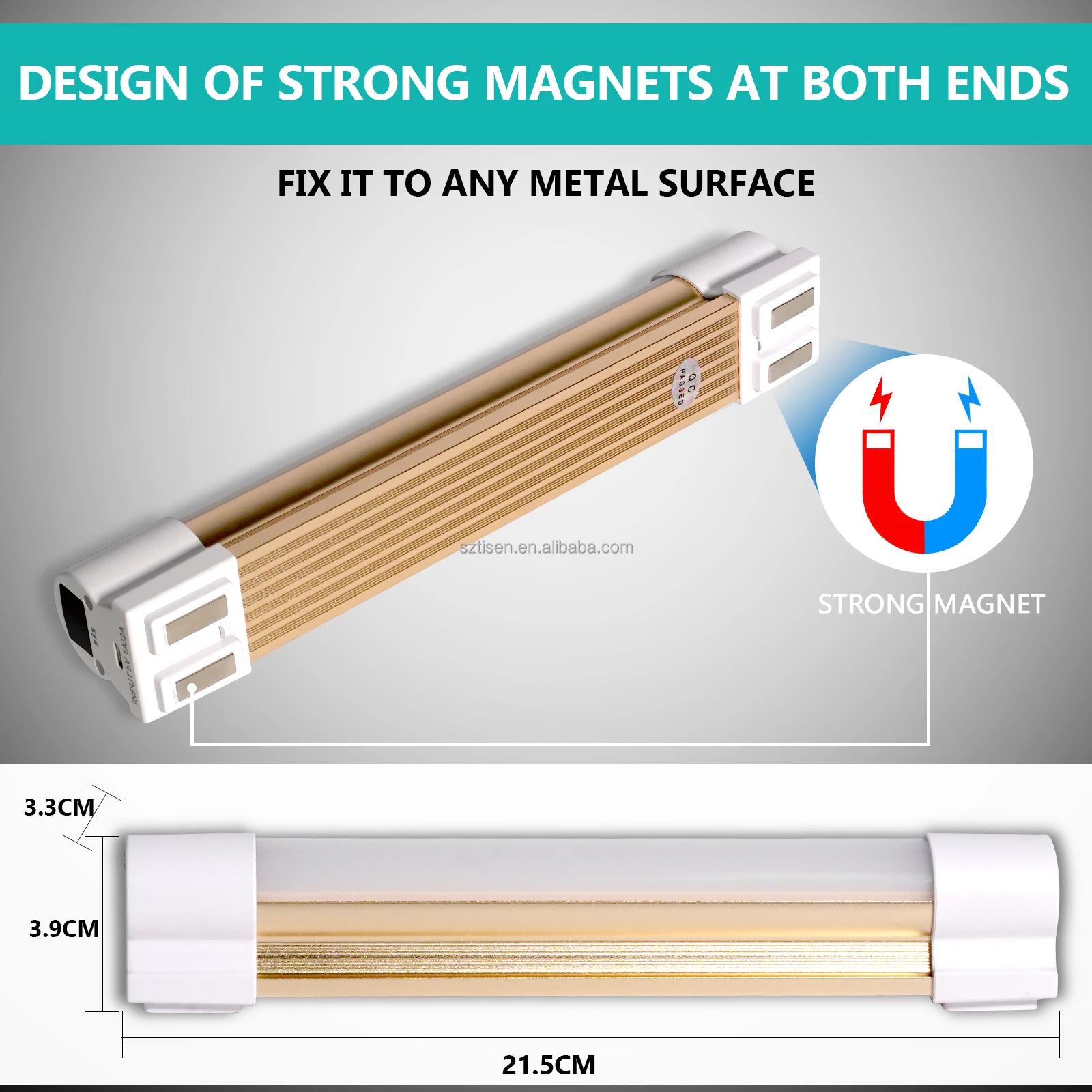 Magnetic multifunctional portable USB rechargeable Led emergency work light powerbank function