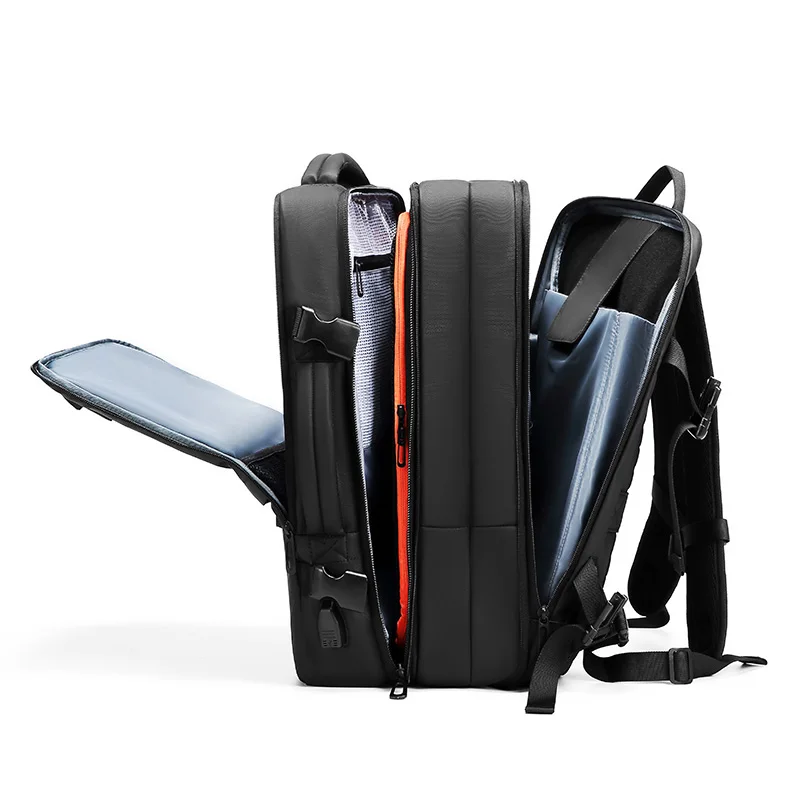 Factory customized 17inches 39L large backpack travel bagpack waterproof usb bagpack waterproof Expandable Backpack