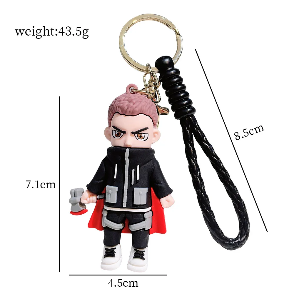 6 styles of cartoon Marvel PVC keychain The Avengers doll fashion pendant Captain thor Iron man Spider Man