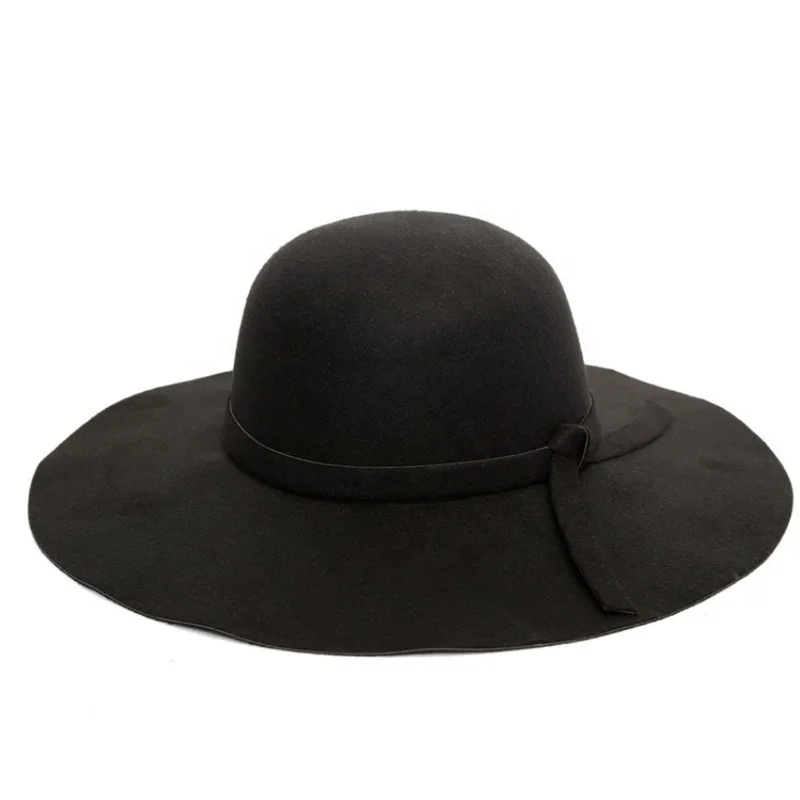 Hight Quality wool felt fedora floppy hats wholesale wide brim hat good price