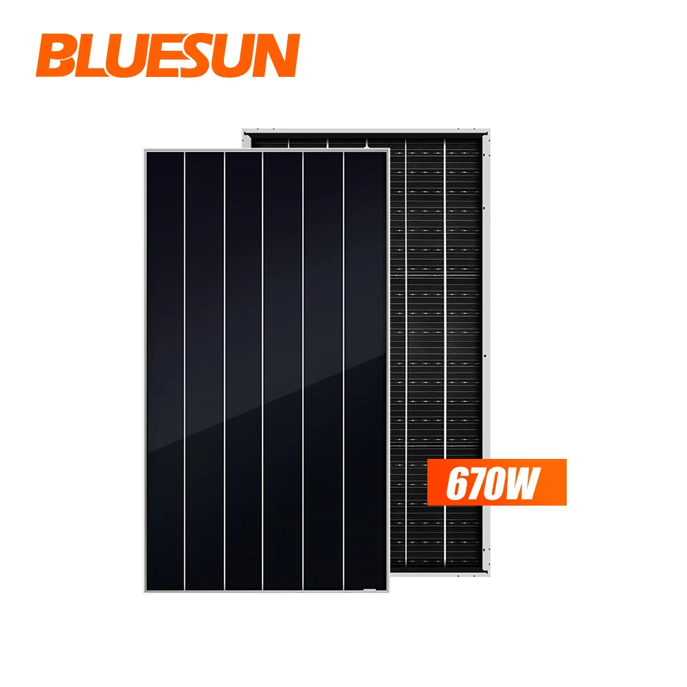 On grid bifacial solar cell photovoltaic bifacial solar panels trade wafer solar double glass solar panel