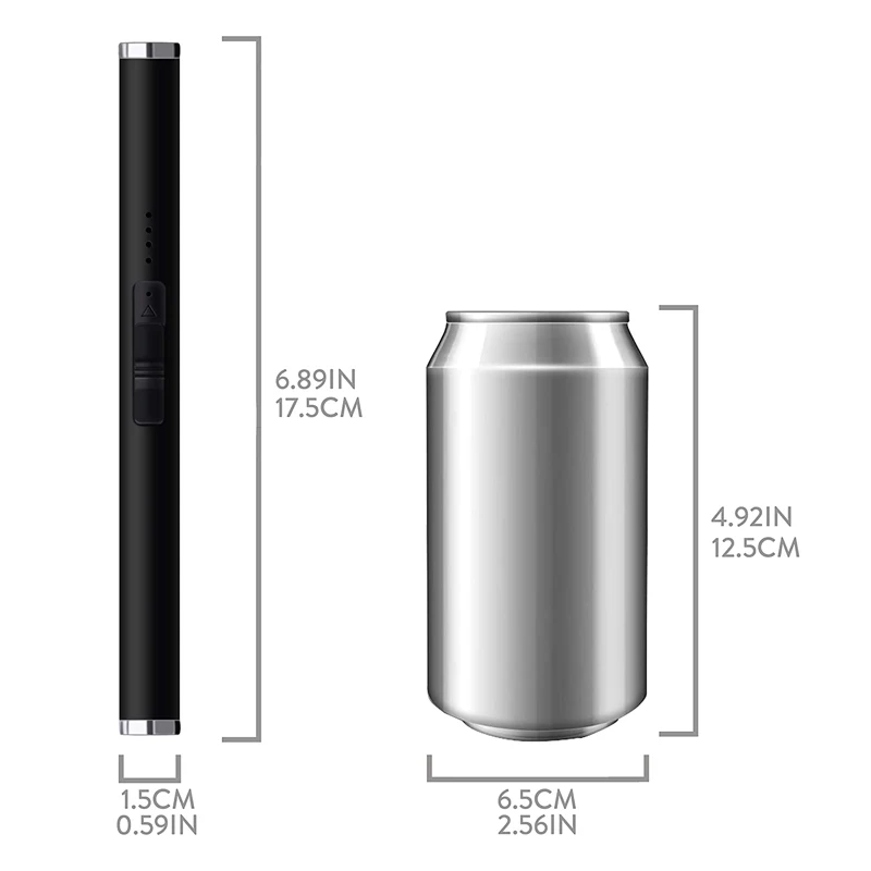 Custom Logo Plasma Arc Windproof Lighter Usb Rechargeable Electric Candle Lighter Electronic Lighters