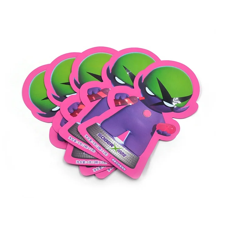 Custom Printing Chocolate Pouch Plastic smell proof seed Bags Food Grade For Juice Candy Shaped Snacks Food packaging