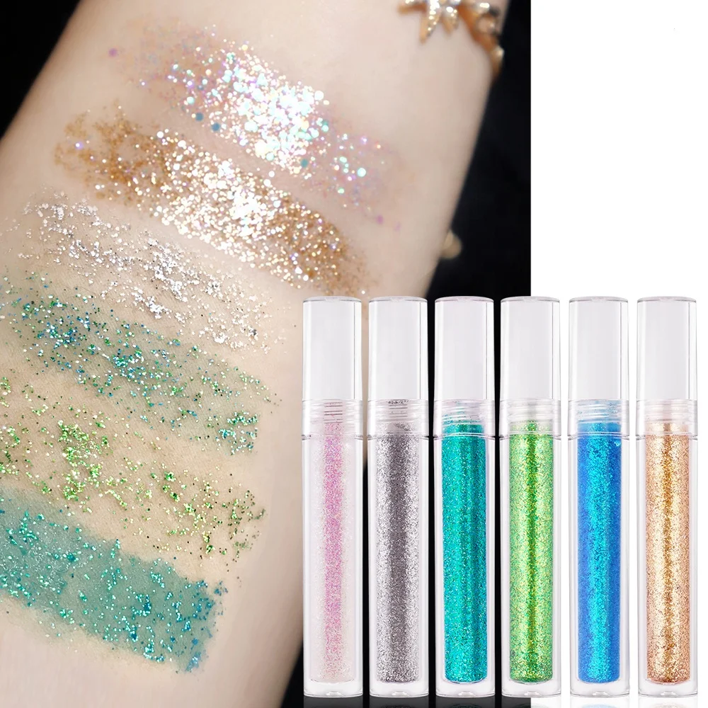 OEM Custom Metallic Shimmer Monochromatic Liquid Eye Shadow Makeup Glitter Liquid Eyeshadow