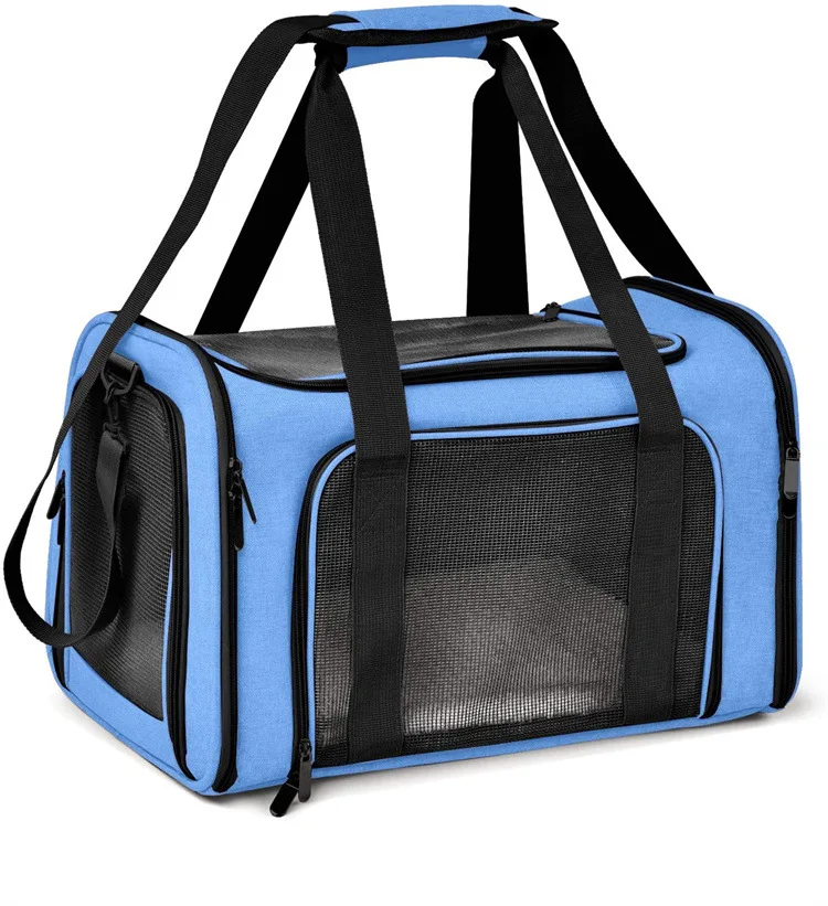 Folding Soft-Sided Expandable Cat Carrier Bag Dogs Cats Airline Approved Travel Cat Carrier
