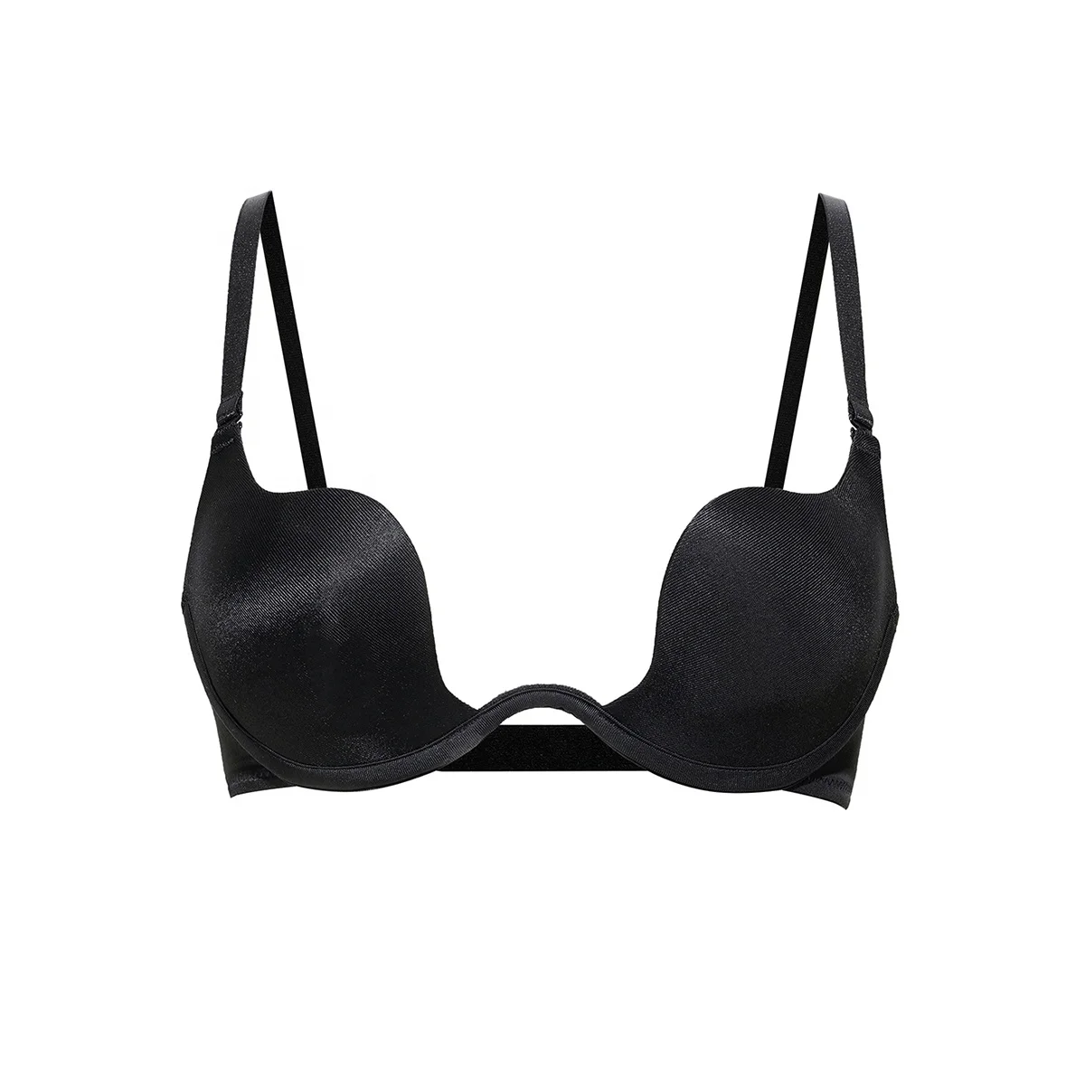 Lady ready stock Sujetador Push Up Sexy For Mujer Woman Deep U Low Cut Backless Bralette Wedding Underwire Plunge push up Bra