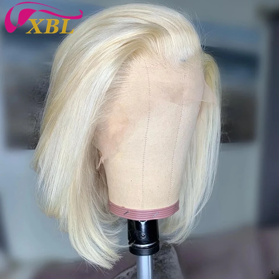 
XBL Virgin Blonde 613 Indian Hair Straight Front Lace Wig Hd Transparent Film Thin Swiss Lace Wholesale Full Lace Wigs Vendors 