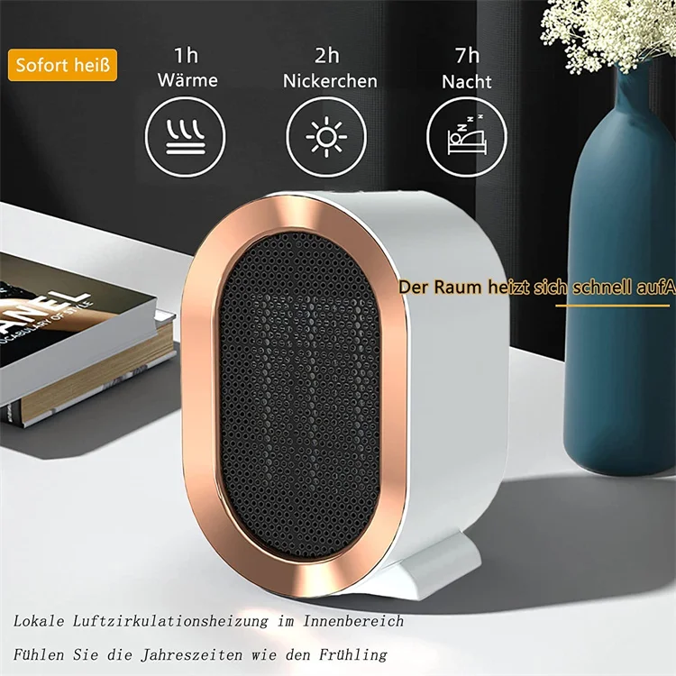 Low Noise Overheating Protection 1200W Fan Heater Electric Heating Ceramic Portable Room Electric Fan Heater Plug In