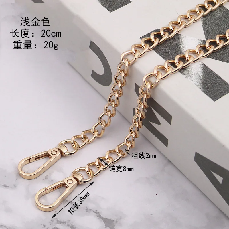 Factory Wholesale Solid Color Metal Flat Chain Snake Chain For Bag Chain In Stock