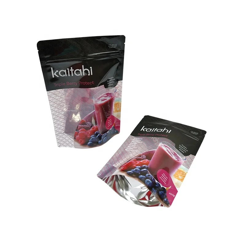 Aluminum foil stand up food grade High quality plastic zip lock food bag custom printed cookie plastic packaging