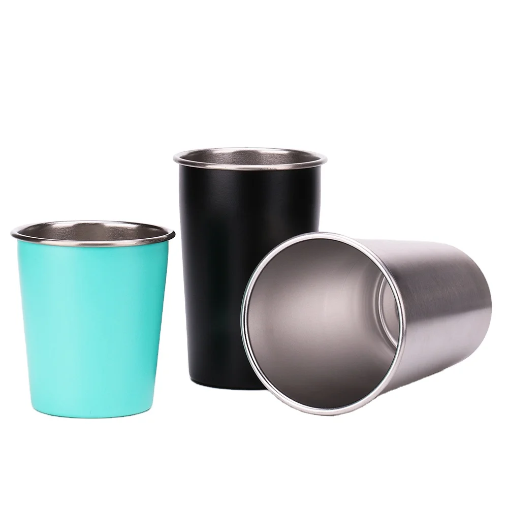 Sustainable 300ml 400ml Supply Single Wall Sublimation Stainless Steel Beer Coffee Mug