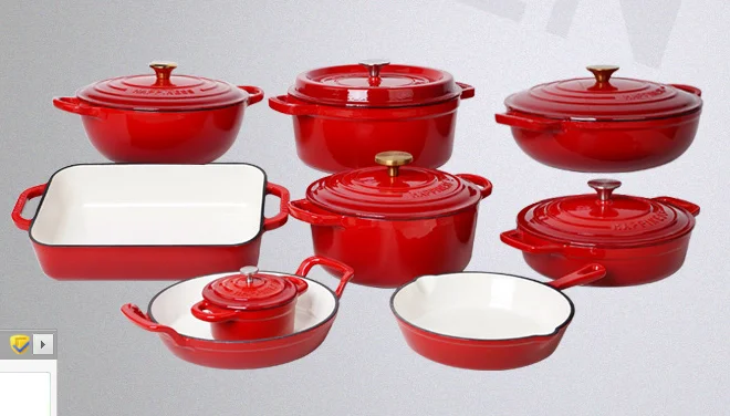 Best Sellers Nonstick Enameled Cast Iron Cookware Set Dutch Ovens and Round Casseroles with Lid