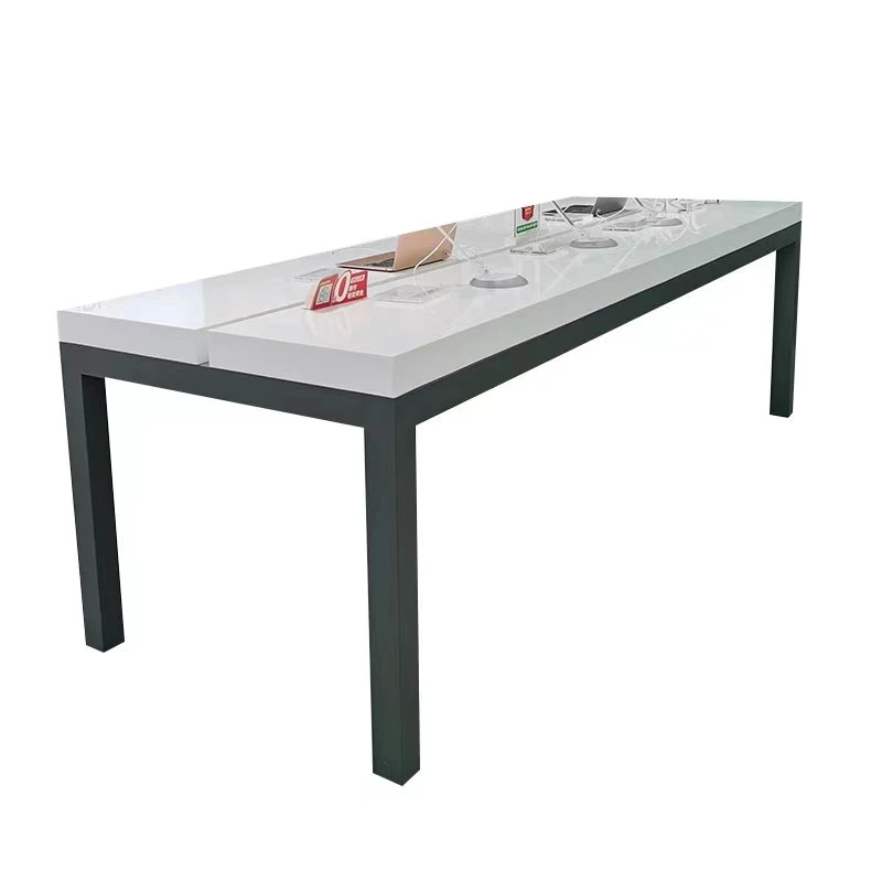 Factory retail shop table laptop wood table for mobile phone computer table for phone shop