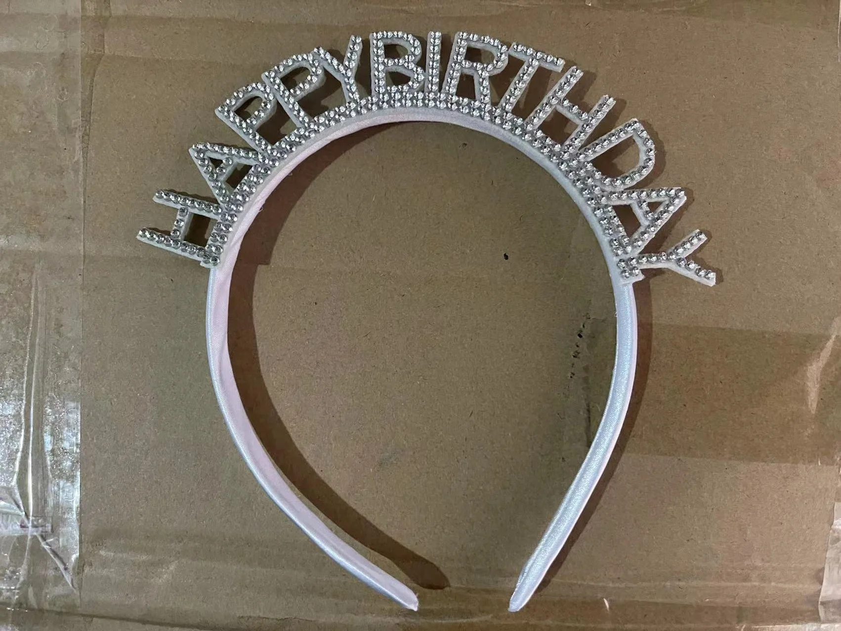 Hair Accessories Women Letter Headband Pearl Crystal Headband Happy Birthday Headband