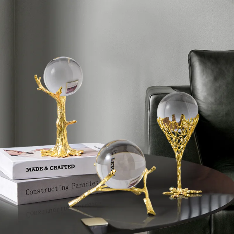Table Living Room Gold Deer Accessories Other Luxury Home Decor Crystal Ball Decoration For Home Home Decor Interior Modern
